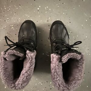 Cozy Black and Gray Winter Boots